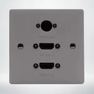 twin hdmi and single optical connection plate