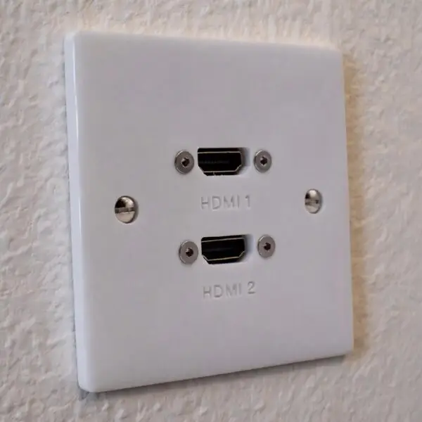 Single Gang Twin HDMI Wall Plate Single Gang Twin HDMI Wall Plate