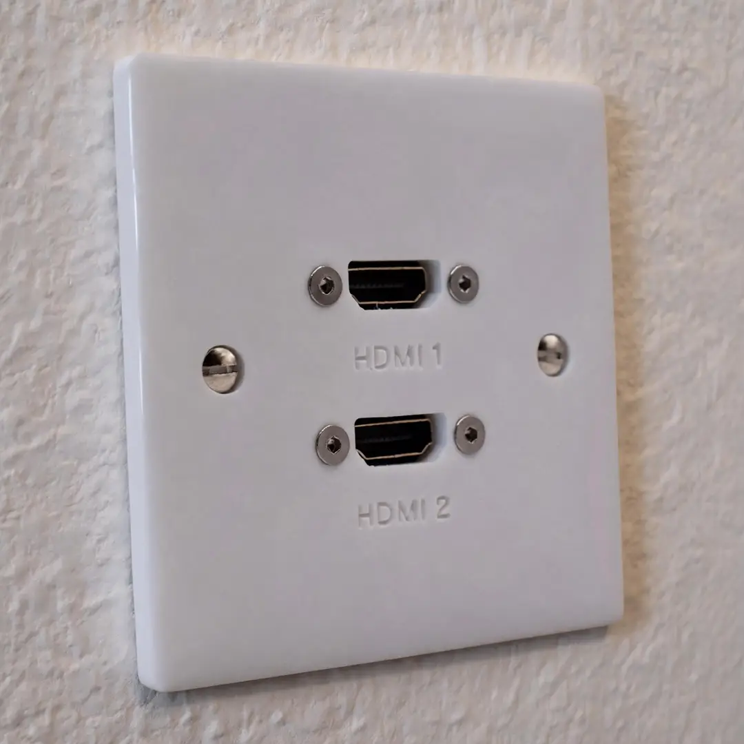 Single Gang Twin HDMI Wall Plate Single Gang Twin HDMI Wall Plate