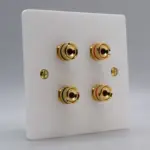Single Gang Twin Speaker Wall Plate