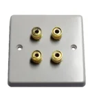 Single Gang Twin Speaker Wall Plate