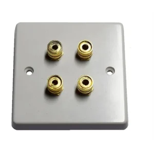 Single Gang Twin Speaker Wall Plate