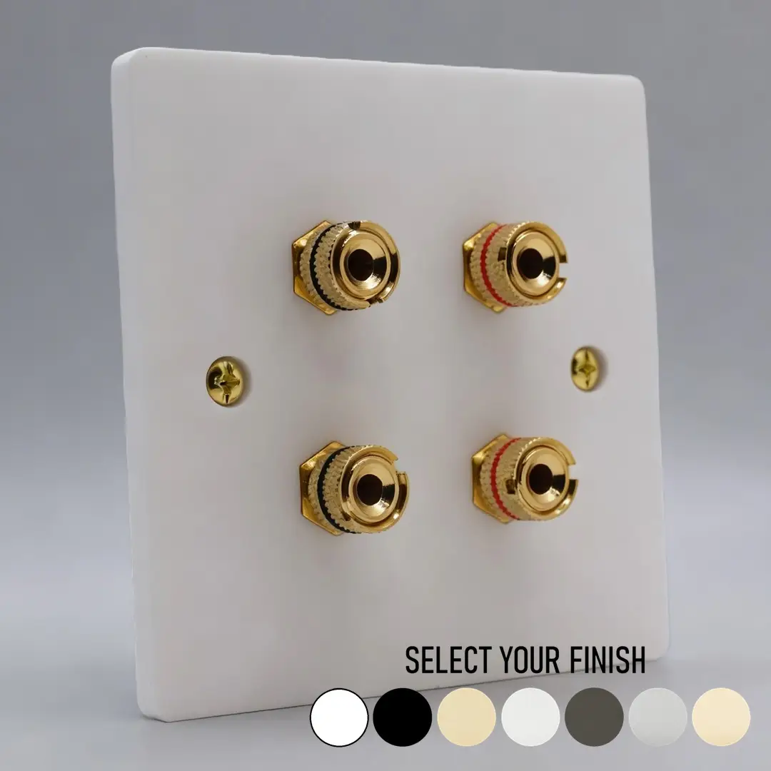 Single Gang Twin Speaker Plate Single Gang Twin Speaker Plate