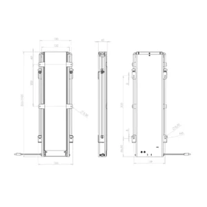 venset ts600b tv lift technical drawing
