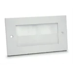 White Plastic Double Gang Brush Plate With White Brushes