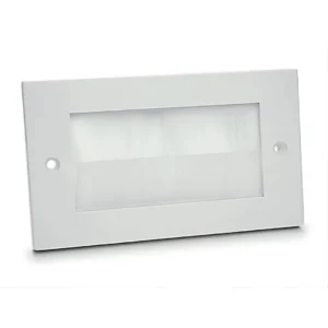 White Plastic Double Gang Brush Plate With White Brushes