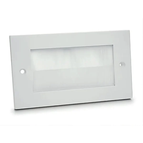 White Plastic Double Gang Brush Plate With White Brushes