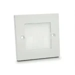 White Single Gang Plastic Brush Plate With White Brushes