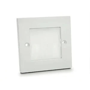 white platoon single gang brush plate with white brushes