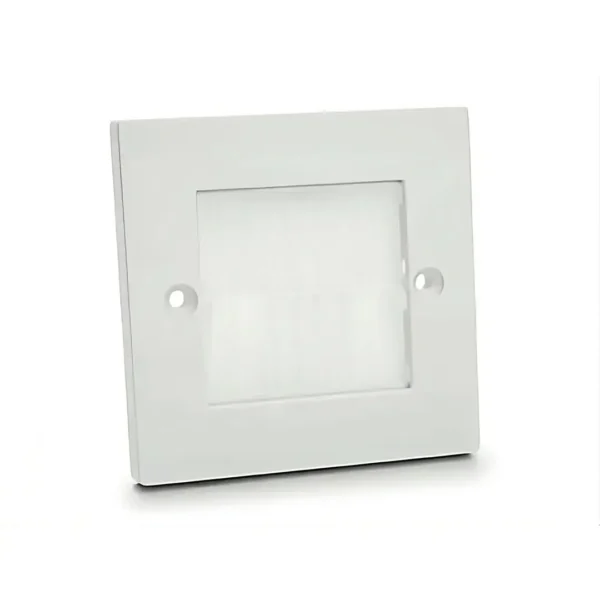 White Single Gang Plastic Brush Plate With White Brushes