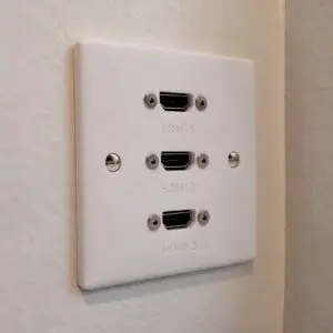 Single Gang Triple HDMI Wall Plate