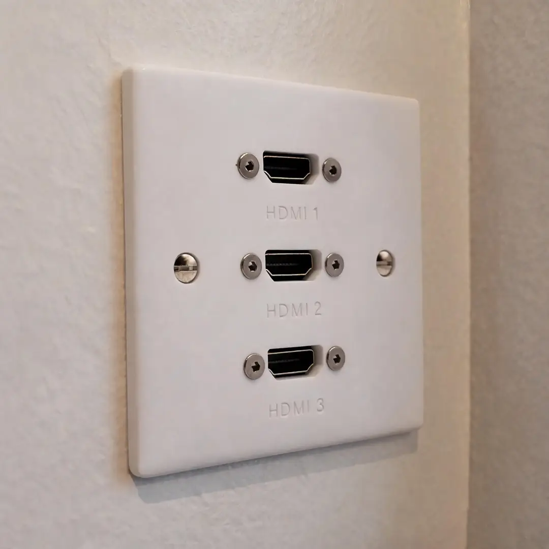 Single Gang Triple HDMI Wall Plate Single Gang Triple HDMI Wall Plate
