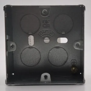 single gang steel back box 47mm for av connection plates
