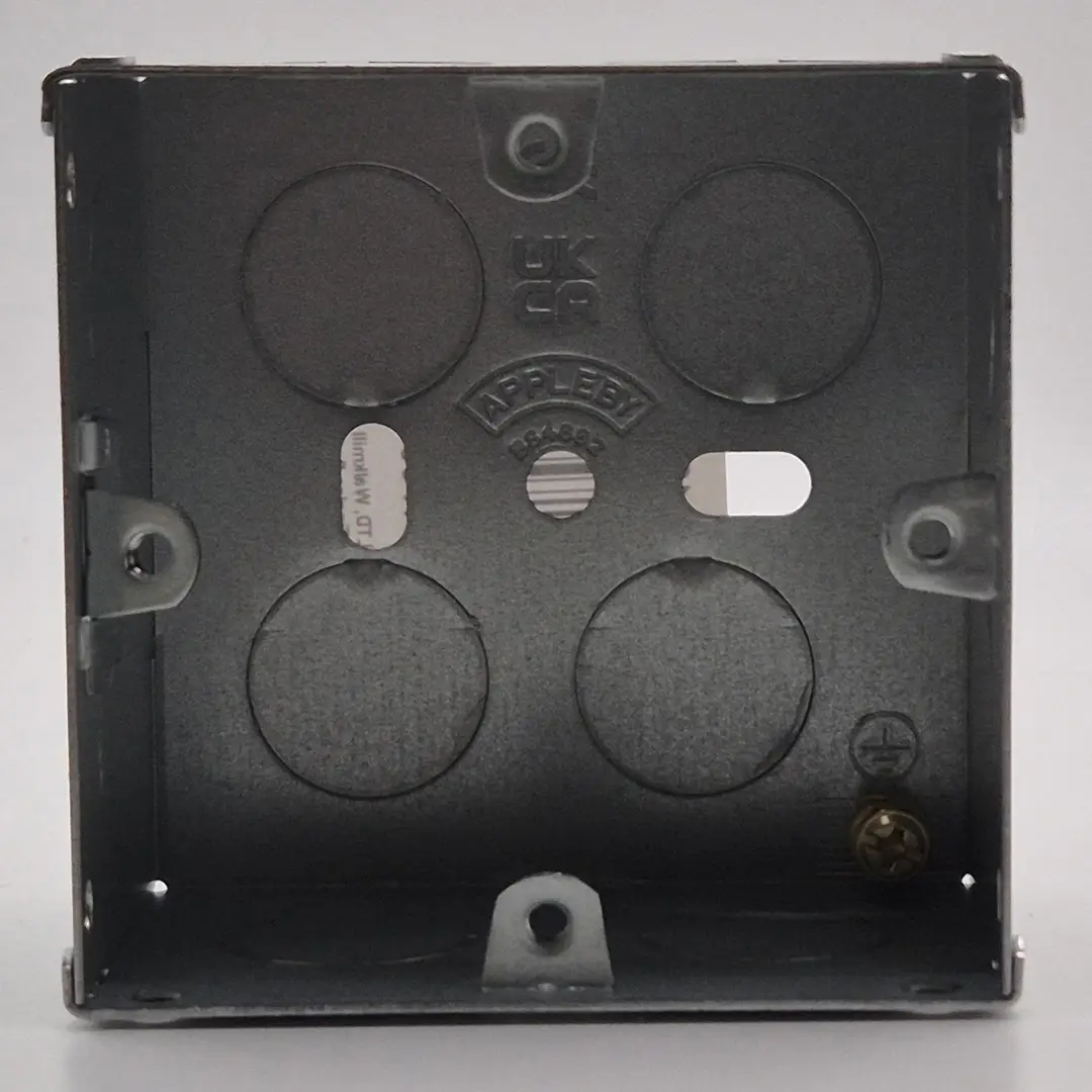 47mm Deep Single Gang Steel Back Box