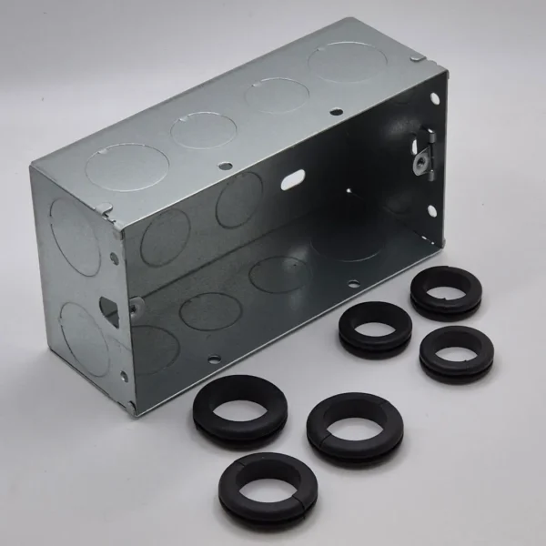 47mm Deep Double Gang Steel Back Box