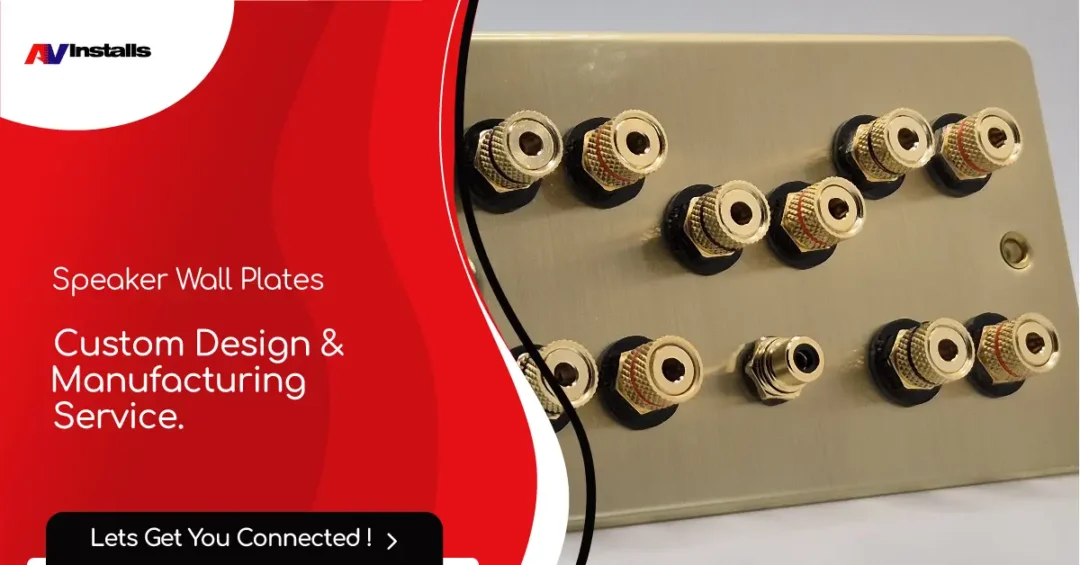 brushed brass dolby 5.1 surround sound speaker wall plate