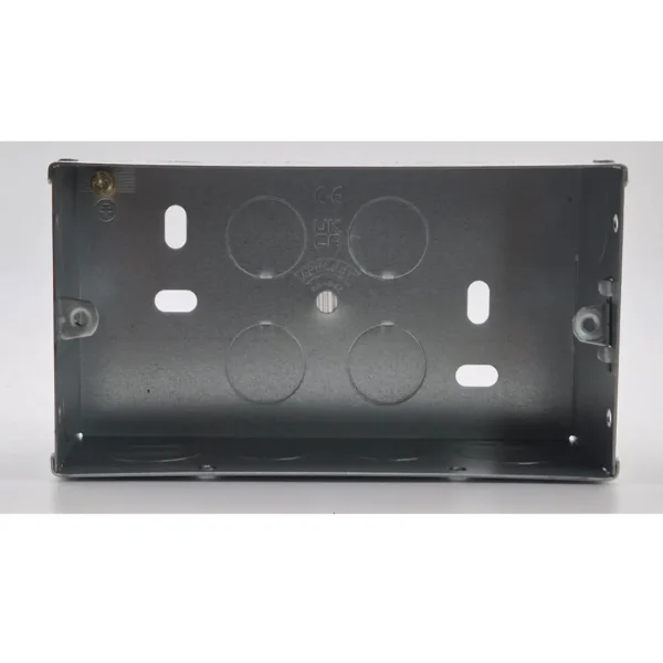47mm Deep Double Gang Steel Back Box