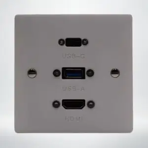 HDMI, USB-A & USB-C 3.1 Wall Plate