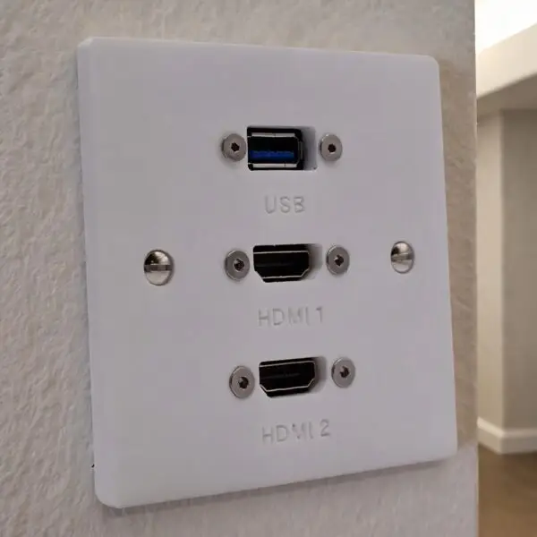Single Gang Dual HDMI & USB Wall Plate Single Gang Dual HDMI & USB Wall Plate