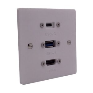 wall mounted connection plate for interactive touch screens