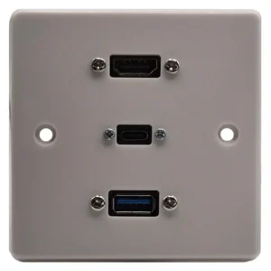 HDMI, USB-A & USB-C Wall Plate