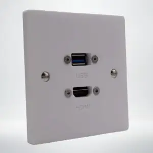 Single Gang HDMI & USB A Wall Plate Single Gang HDMI & USB A Wall Plate