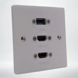 Single Gang Dual HDMI & USB Wall Plate Single Gang Dual HDMI & USB Wall Plate