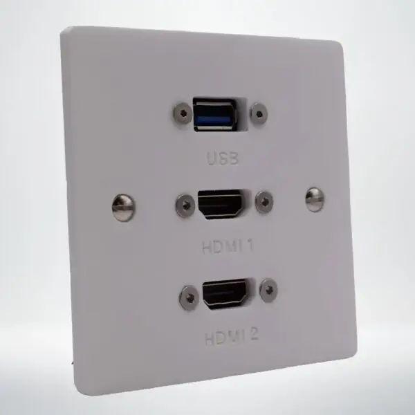 Single Gang Dual HDMI & USB Wall Plate Single Gang Dual HDMI & USB Wall Plate