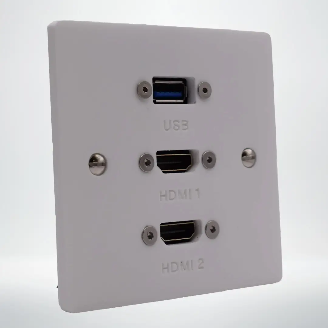 Single Gang Dual HDMI & USB Wall Plate Single Gang Dual HDMI & USB Wall Plate