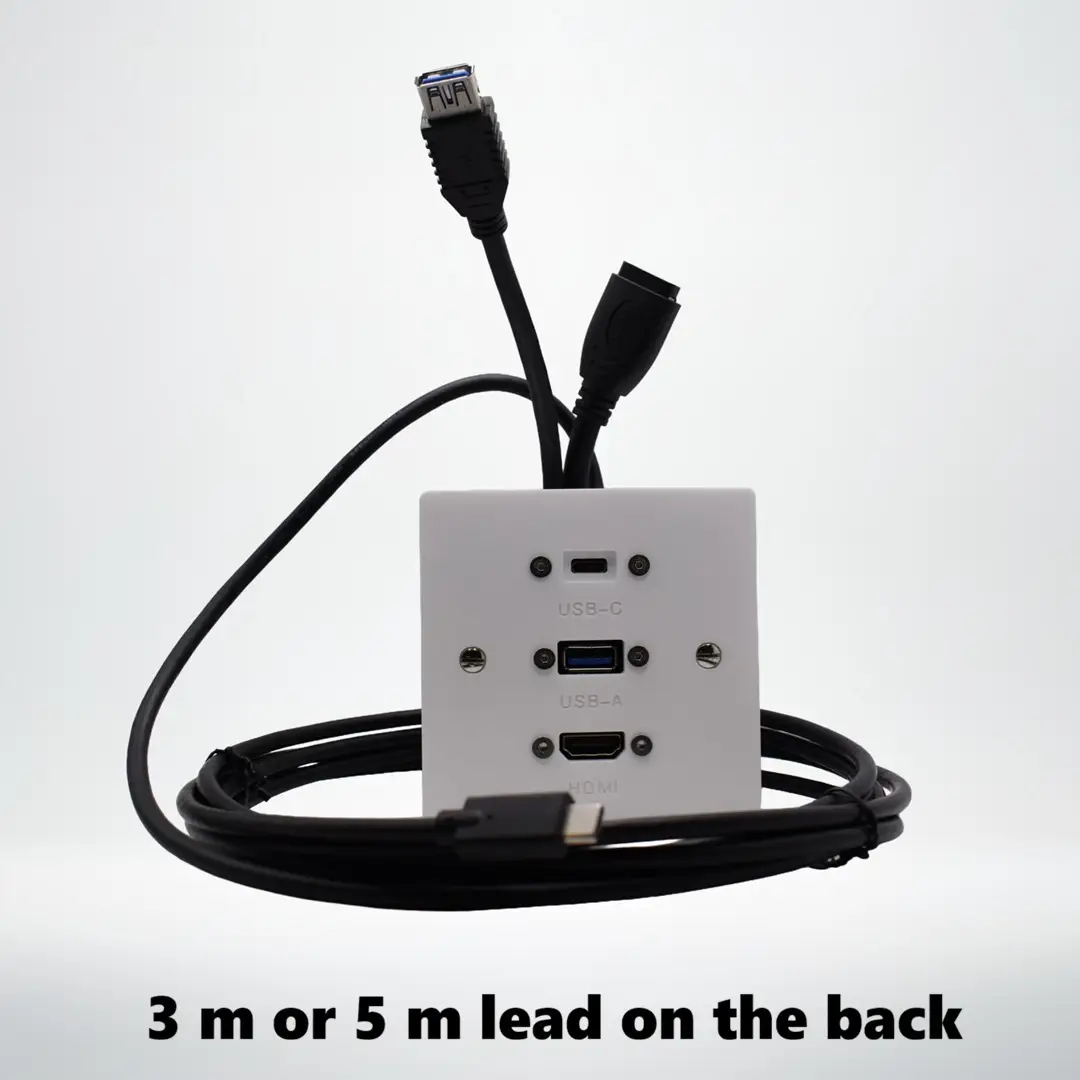 Single Gang HDMI, USB-A & USB-C Wall Plate Single Gang HDMI, USB-A & USB-C Wall Plate