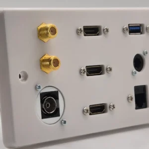 AV wall plate for flat screen tv's