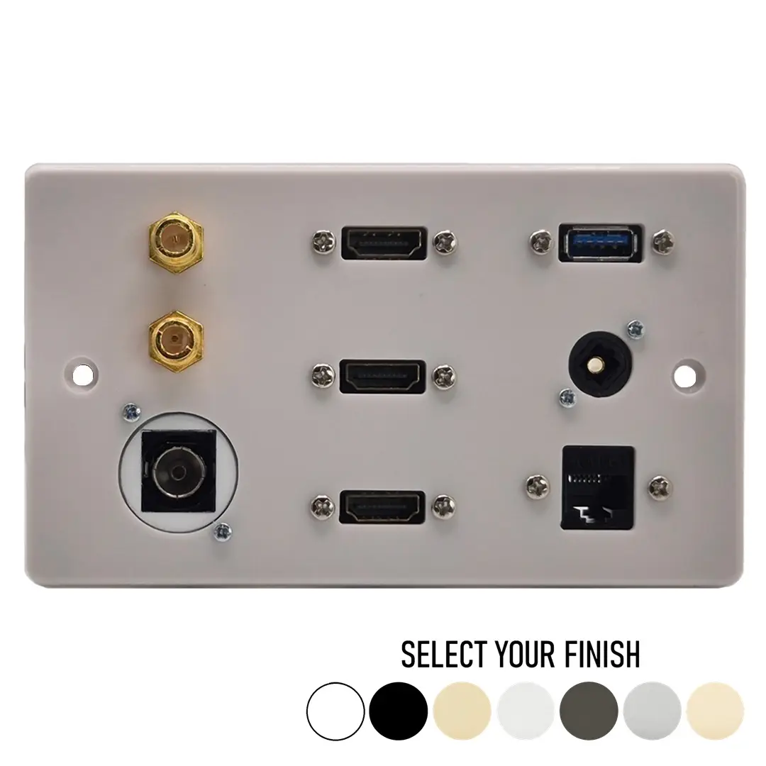Flat Screen TV Connection Wall Plate Flat Screen TV Connection Wall Plate