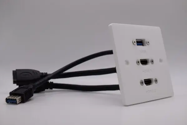 Single Gang Dual HDMI & USB Wall Plate Single Gang Dual HDMI & USB Wall Plate
