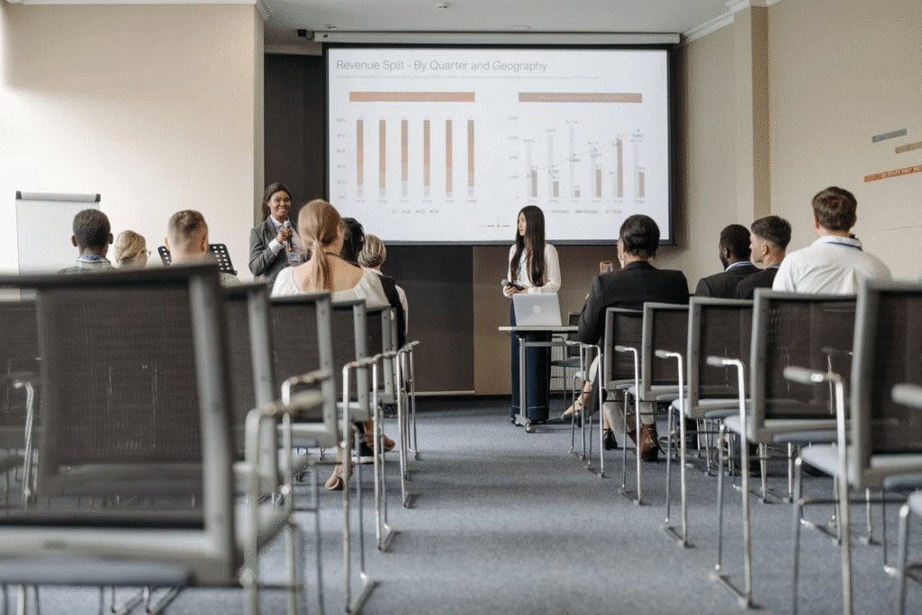A conference room meeting