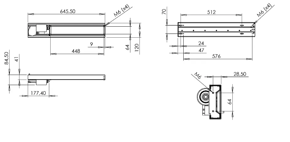 Venset TS460 Technical Drawing