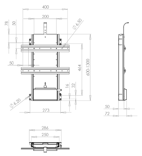 Venset TS700a Technical Drawing