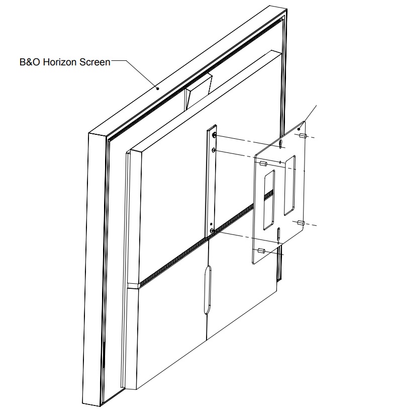 adaptor plate on the bang and Olufsen horizon tv