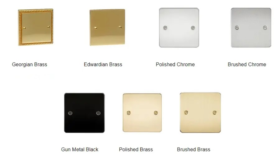 brass, chrome decorative USB wall plates 