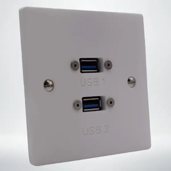 Single Gang Dual USB Connection Plate Single Gang Dual USB Connection Plate