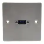 Single USB-A Wall Plate
