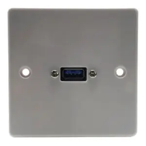 Single USB-A Wall Plate