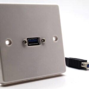 single USB3 connection on a single gang wall plate