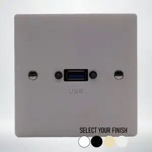 Single Gang USB-A Wall Plate Single Gang USB-A Wall Plate