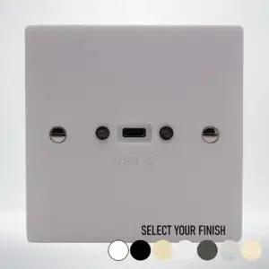 Single Gang USB-C 3.2 connection Plate Single Gang USB-C 3.2 connection Plate