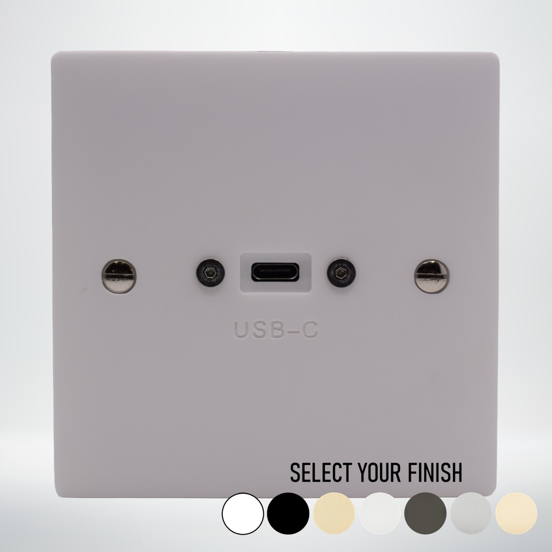Single Gang USB-C 3.2 connection Plate Single Gang USB-C 3.2 connection Plate