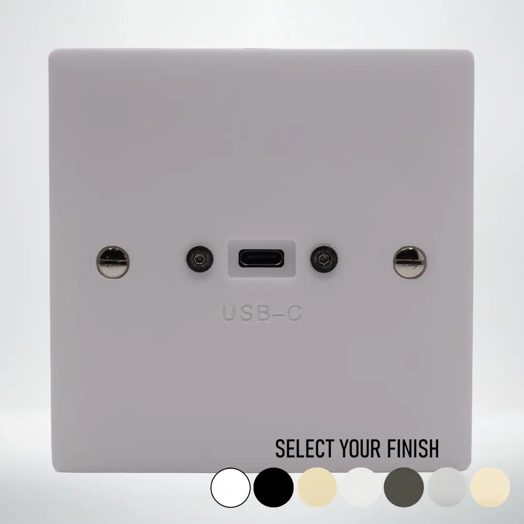 Single Gang USB-C 3.2 connection Plate Single Gang USB-C 3.2 connection Plate