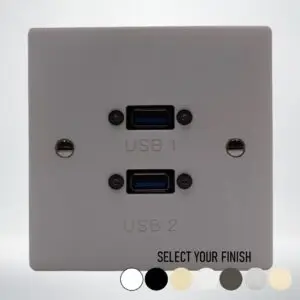 Single Gang Dual USB Connection Plate Single Gang Dual USB Connection Plate