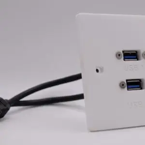 two usb a sockets with short leads