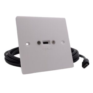 usb-c 3.2 connection wall plate with lead