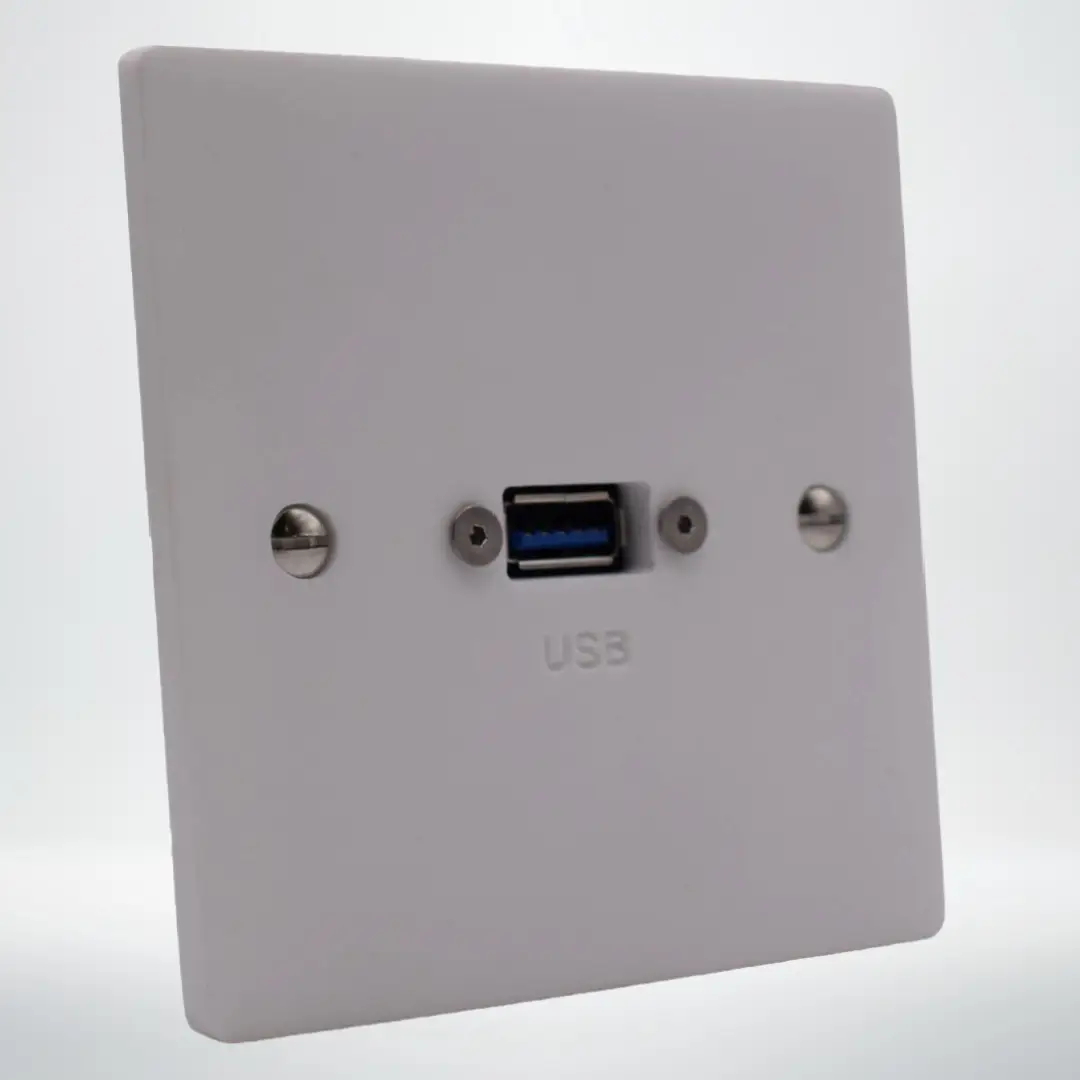 Single Gang USB-A Wall Plate Single Gang USB-A Wall Plate